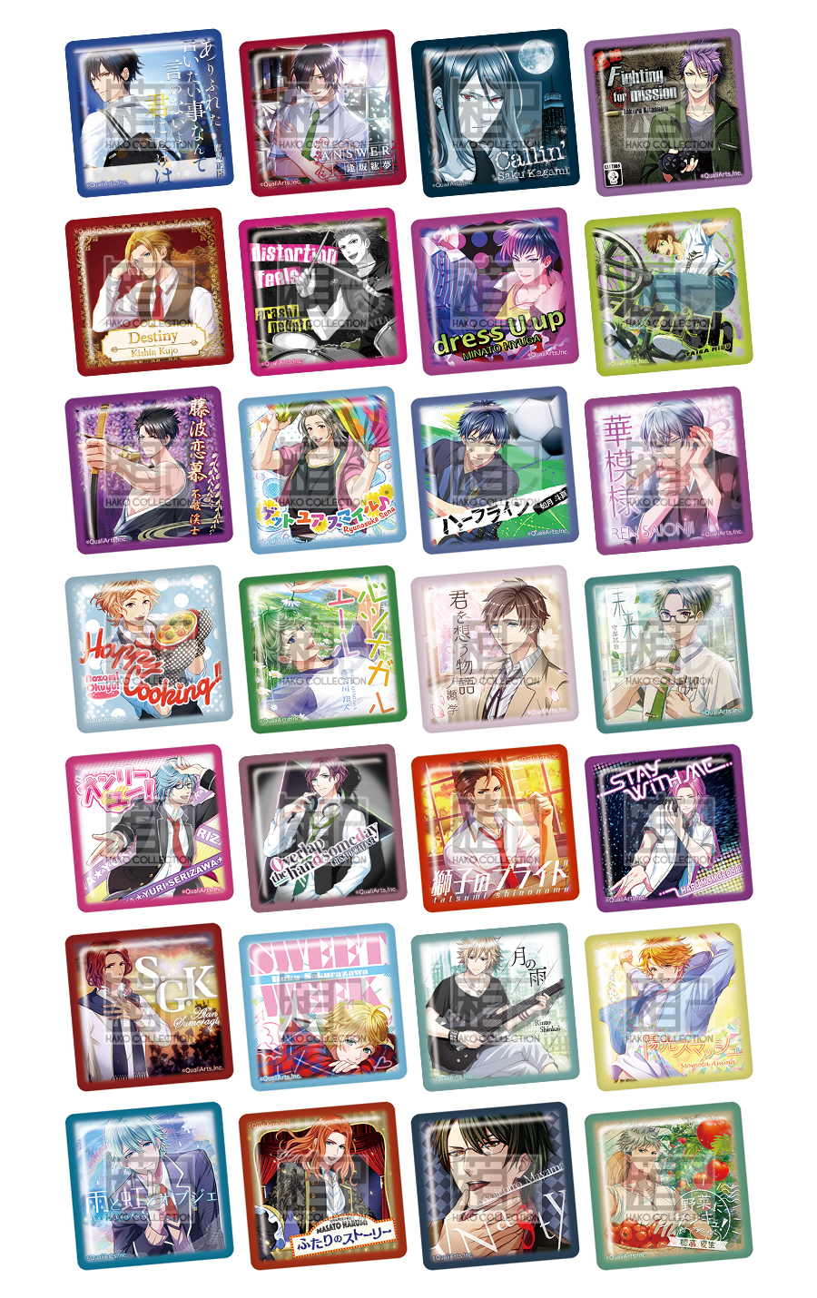 スクエア缶バッジ［全14種］